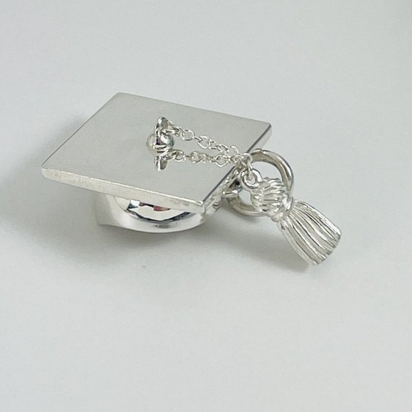 Tiffany & Co Graduation Cap with Tassel Pendant or Charm in Sterling Silver - Picture 2 of 8